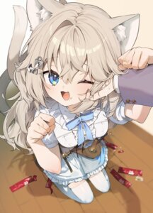 Rating: Safe Score: 22 Tags: animal_ears cream itohana monica_melodia nekomimi tail thighhighs varium User: Anonymous