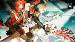 alice_thymefield animal_ears bunny_ears gun no_bra sword tagme tail thighhighs ukinami_yuzuha umbrella wallpaper zenless_zone_zero