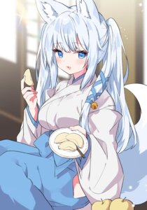 animal_ears kamiyoshi_rika kitsune miko tail