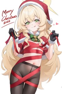 Rating: Questionable Score: 40 Tags: blue_archive christmas dombear halo loli no_bra nopan pantyhose professor_niyaniya see_through User: KenB