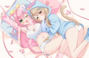 animal_ears ass hamico nekomimi pajama pantsu sweater tail