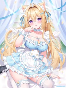 animal_ears garter maid nekomimi siooooono stockings tail thighhighs wings