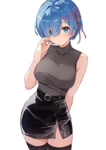Rating: Safe Score: 42 Tags: b1ack re:zero_kara_hajimeru_isekai_seikatsu rem_(re_zero) sweater thighhighs User: VigorousMMM