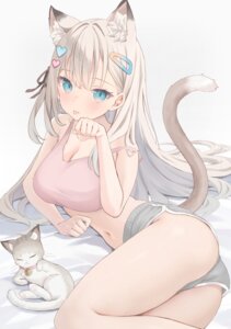 akino_ell animal_ears moka_(akino_ell) neko nekomimi tail