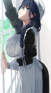 hews hololive hololive_english maid ouro_kronii wet