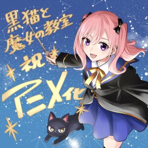 Rating: Safe Score: 12 Tags: claude_sirius kaneda_yousuke kuroneko_to_majo_no_kyoushitsu neko seifuku spica_virgo thighhighs weapon User: himeno_nanako