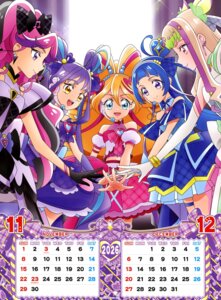aokaze_nana calendar garter kimi_to_idol_precure meroron precure purirun sakura_uta shigure_kokoro tagme thighhighs uniform