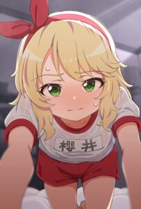 Rating: Questionable Score: 24 Tags: gym_uniform loli luilui_0525 sakurai_momoka_(idolm@ster) see_through the_idolm@ster the_idolm@ster_cinderella_girls the_idolm@ster_cinderella_girls_u149 wet_clothes User: saemonnokami