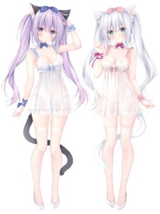 airi_(alice_or_alice) alice_or_alice_siscon_nii-san_to_futago_no_imouto animal_ears cameltoe fishnets heels korie_riko lingerie nekomimi pantsu rise_(alice_or_alice) see_through tail thighhighs