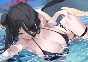 angel bikini blue_archive garter hanekawa_hasumi kurotsuki_machi swimsuits wet wings