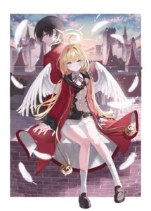 Rating: Safe Score: 11 Tags: angel bandages nana_(luna_berry) seifuku sweater wings User: himeno_nanako