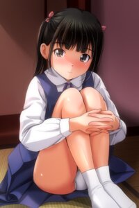 loli matsunaga_kouyou pantsu seifuku skirt_lift