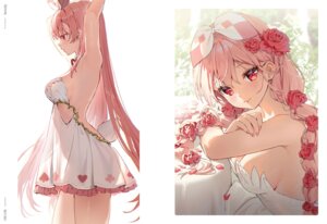 Rating: Questionable Score: 26 Tags: animal_ears atelier_live bunny_ears dress no_bra rosuuri rosuuri_(vtuber) see_through tail User: Anonymous