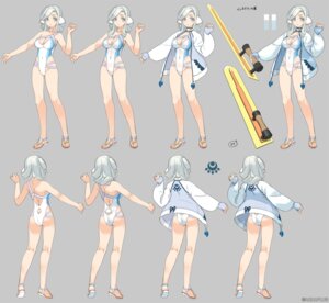 Rating: Questionable Score: 20 Tags: amaduyu_tatsuki animal_ears character_design munechika swimsuits tail utawarerumono utawarerumono_lost_flag weapon User: magicmessage