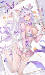 Rating: Questionable Score: 21 Tags: animal_ears castorice heels honkai:_star_rail maid melailai nekomimi no_bra see_through tail thighhighs User: Arsy