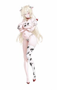 animal_ears bikini breast_hold dungeon_fighter fymrie horns lethe_rin swimsuits thighhighs thong wet