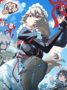 alexandrina_sebastiane animal_ears chibi corin_wickes ellen_joe eyepatch maid tagme von_lycaon zenless_zone_zero