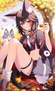 animal_ears garter hololive hololive_gamers ookami_mio seifuku tail togemaru