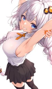 Rating: Questionable Score: 16 Tags: kizuna_akari no_bra shiraiwa_usagi thighhighs voiceroid User: VigorousMMM