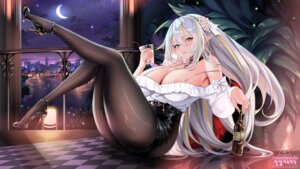 areola artist_revision elf heels mad_kimo pantyhose pointy_ears wallpaper