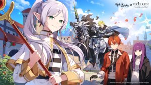 armor bandages crossover dress elf epic7 fern frieren pointy_ears sousou_no_frieren stark tagme wallpaper weapon