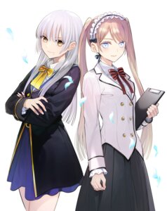 Rating: Safe Score: 16 Tags: anne_sieber capella_capricorn crossover kaneda_yousuke kishuku_gakkou_no_juliet kuroneko_to_majo_no_kyoushitsu seifuku User: VigorousMMM