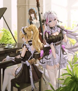 audrey_hall calabiyau cleavage kanami_(calabiyau) maid thighhighs yuzuriha