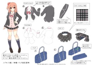 amasaki_ayame character_design cleavage jitaku_studio open_shirt real_eroge_situation! seifuku sketch sweater taiki_ken