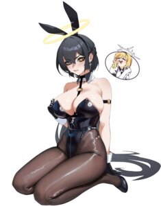 animal_ears behalter blood bunny_ears bunny_girl halo no_bra pantyhose
