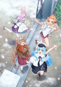 animal_ears bunny_ears haneda_tobari jingai_kyoushitsu_no_ningengirai_kyoushi megane minazuki_kyouka oogami_isaki pantyhose seifuku tagme usami_sui