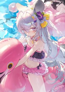 angel animal_ears bikini blue_archive kokko_(kokko3045) loli shimoe_koharu shirasu_azusa swimsuits tail wings