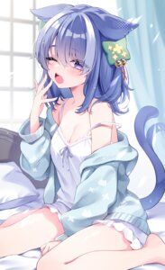 animal_ears enepuni lingerie nekomimi sweater tail