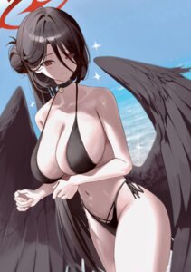 angel bikini blue_archive hanekawa_hasumi salmon88 swimsuits wings