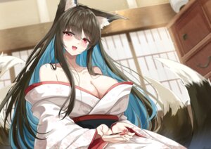 Rating: Questionable Score: 11 Tags: animal_ears igayan kimono kitsune no_bra open_shirt tail User: kiyoe