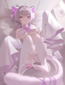 animal_ears goddess_of_victory:_nikke hakkun270 liberalio nekomimi no_bra pantsu pantyhose see_through tail