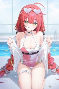 deyui garter megane swimsuits ukinami_yuzuha undressing zenless_zone_zero