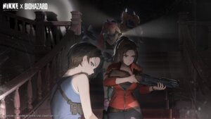 claire_redfield crossover goddess_of_victory:_nikke gun jill_valentine miranda_(nikke) quiry resident_evil sweater tagme thighhighs uniform wallpaper