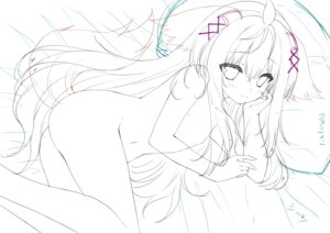 animal_ears inumimi loli lump_of_sugar moekibara_fumitake naked nipples nursery_rhyme shikishima_krile sketch tail