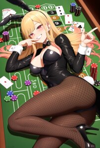 animal_ears bunny_ears bunny_girl cameltoe fishnets heels kitagawa_marin no_bra pantyhose sono_bisque_doll_wa_koi_wo_suru tail yisusjpl