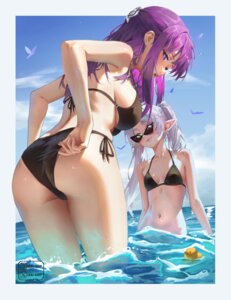 Rating: Questionable Score: 49 Tags: ass bikini bikini_top elf fern frieren izei1337 megane pointy_ears sousou_no_frieren swimsuits wet User: VigorousMMM