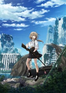 gun mahou_shoujo_lyrical_nanoha mahou_shoujo_lyrical_nanoha_exceeds mahou_shoujo_lyrical_nanoha_exceeds_gun_blaze_vengeance monster seifuku tagme