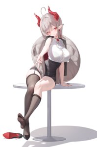 Rating: Questionable Score: 43 Tags: bra heels horns keibeam pointy_ears see_through stockings tail thighhighs User: KenB