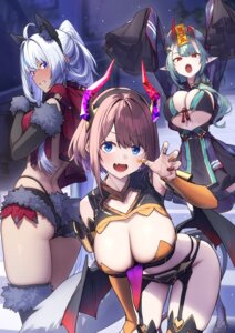 Rating: Questionable Score: 9 Tags: akari_(baffu) animal_ears asian_clothes baffu devil garter_belt halloween heterochromia hitoyo_(baffu) horns no_bra pantsu pointy_ears stockings tail tattoo thighhighs wings yuna_(baffu) User: TagMeMeMe!