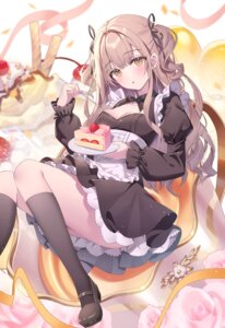 gin_(gin937) heels maid no_bra skirt_lift