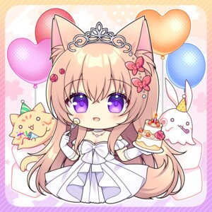 Rating: Safe Score: 7 Tags: animal_ears chibi dress kitsune lump_of_sugar mito_mashiro moekibara_fumitake tail tayutama tayutama_2 wedding_dress User: k25c2yf