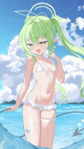 bikini blue_archive garter halo loli pointy_ears qianran swimsuits tachibana_nozomi tail wet