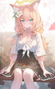 Rating: Questionable Score: 46 Tags: animal_ears blue_archive chiu538 halo iochi_mari nekomimi see_through skirt_lift User: Anonymous