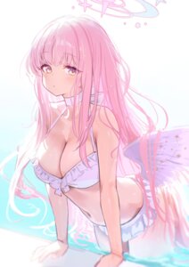 adelie_cat angel bikini blue_archive misono_mika swimsuits wet wings