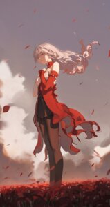 dinoartforame dress no_bra pantyhose phrolova wuthering_waves