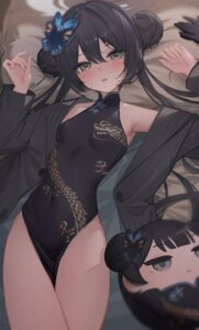 blue_archive chibi chinadress halo loli no_bra nopan oyaji_hime ryuuge_kisaki
